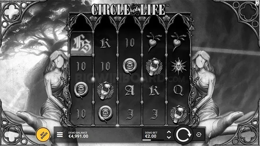 Vibrant slot machine with winning symbols